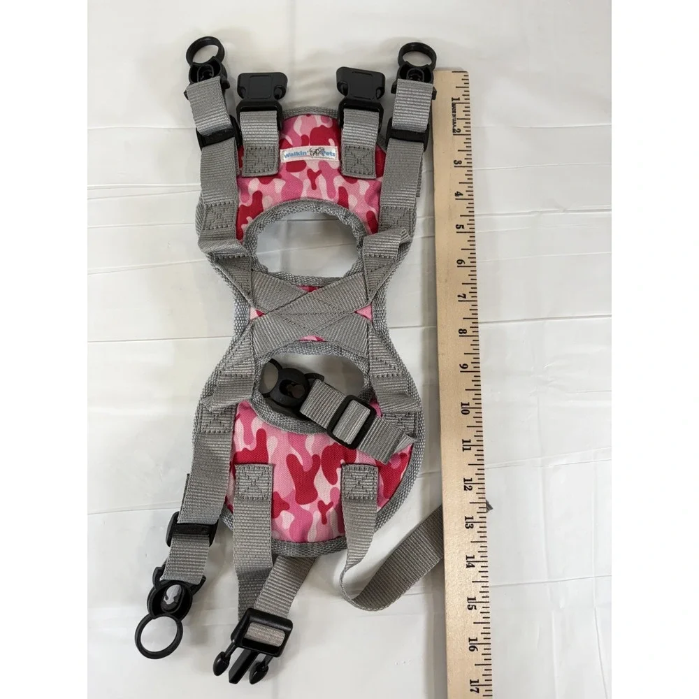 Walkin' Pets Rear‎ Lift Harness for Dogs Size XXS Pink Camo Mobility Support